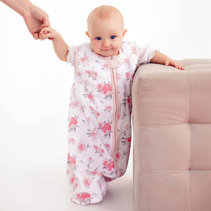 Mama Cheetah Baby Wearable Blanket, 1.0 TOG Organic Cotton Sleep Bag, Swaddle Transition Sleeping Sack with 2-Way Zipper.