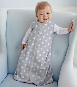Mama Cheetah Baby Wearable Blanket, 0.5 TOG Organic Cotton Sleep Bag, Swaddle Transition Sleeping Sack with 2-Way Zipper, Arrows/Circles