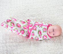 Load image into Gallery viewer, Mama Cheetah Adjustable Swaddle Blanket Wraps, Pink/Green, Large (3-6 Months)