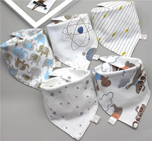 Load image into Gallery viewer, Baby Bibs, Triangle Double Cotton Bibs, 5 pieces