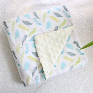 Super Soft Baby Blanket Double Layer Minky with Dotted Backing