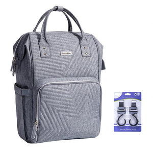 Quilted Diaper Bag Backpack, Multifunction Maternity Travel Nappy Bag