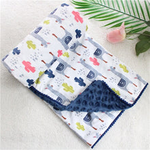 Load image into Gallery viewer, Super Soft Baby Blanket Double Layer Minky with Dotted Backing