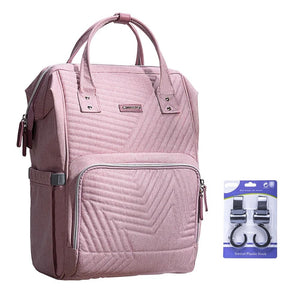 Quilted Diaper Bag Backpack, Multifunction Maternity Travel Nappy Bag