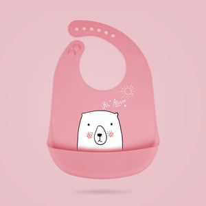 Adjustable Silicone Bibs for Baby Girls and Boys