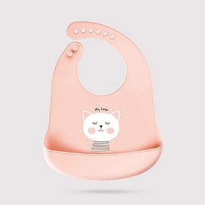 Adjustable Silicone Bibs for Baby Girls and Boys