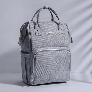 Quilted Diaper Bag Backpack, Multifunction Maternity Travel Nappy Bag