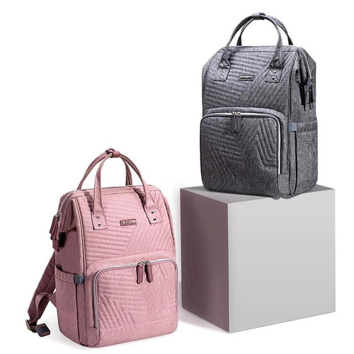 Quilted Diaper Bag Backpack, Multifunction Maternity Travel Nappy Bag