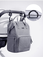 Load image into Gallery viewer, Quilted Diaper Bag Backpack, Multifunction Maternity Travel Nappy Bag
