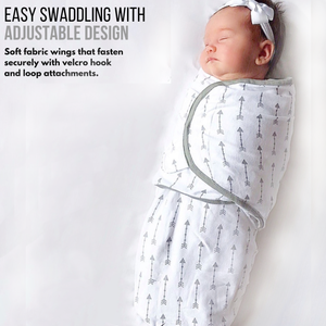 Mama Cheetah Baby Swaddle Blanket, Easy Swaddle Sleep Sack, Adjustable Swaddle Wrap, Infant and Newborn Swaddles, Babies Boy Girl, 3 Pack Organic Cotton, Grey